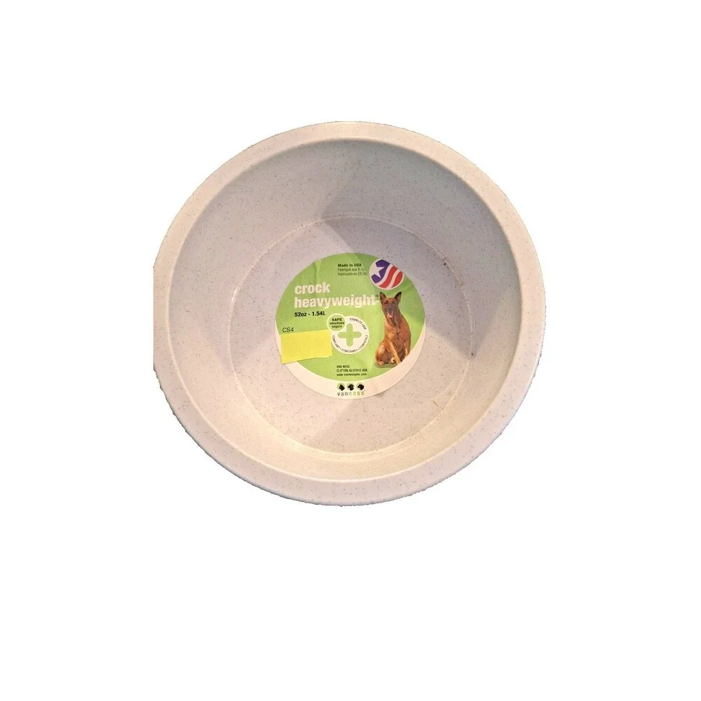 Van Ness Crock Heavyweight Dish‎ Food Bowl for Dogs Large 52 ounces (2)